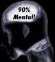 Image of Head with caption 90% Mental